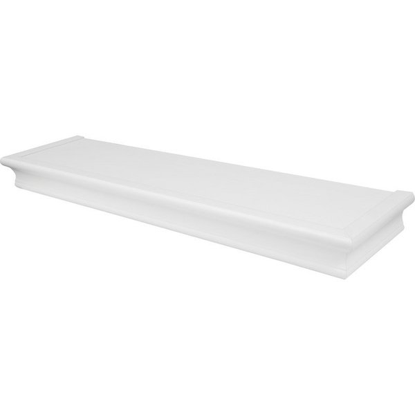 High & Mighty 2 in. H X 24 in. W X 6 in. D White Wood Floating Shelf, 2PK 515610